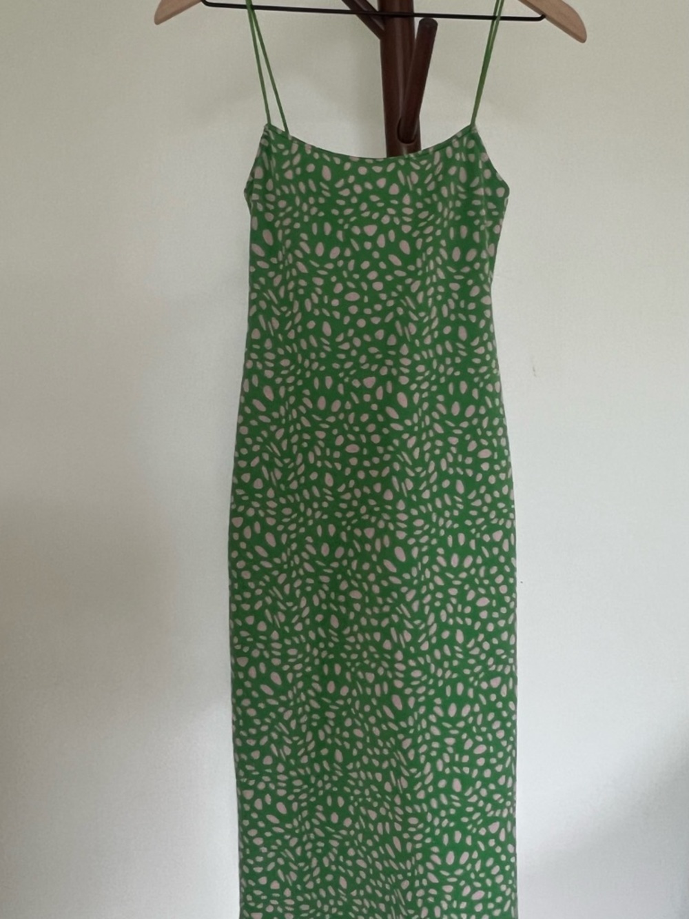 Green Spotted Slip Dress - Summer Slip